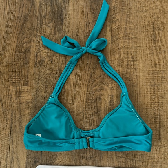 Mossimo teal blue/green size medium bikini top solid color mix & match w/padding - Picture 5 of 7